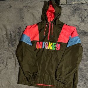 Mickey Mouse half zip hoodie/rain fleece